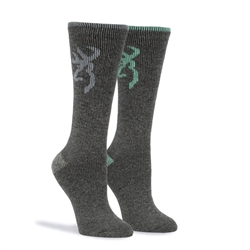 Browning Rowan Women's Sock - M - Julep / Dark Gray - 2-Pack