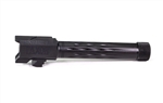 Faxon Firearms Glock 19 Flame Fluted Match Series Barrels, 416-R, Black Nitride