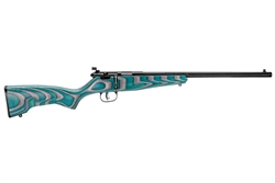 Savage Arms Rascal Minimalist 22LR Bolt Action Single Shot Youth Rifle w/ Threaded Barrel - Gray / Teal