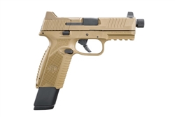 FN 509 Tactical 9MM FDE 4.5" 17+1, 24+1 - Optics Ready - No Manual Safety