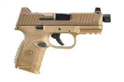 FN 509C Tactical 9MM FDE 4.32" Threaded Barrel 12+1, 15+1, 24+1 - Optics Ready - No Manual Safety