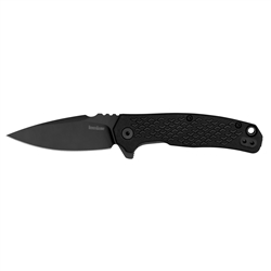 Kershaw Conduit Folding Knife Spear Point Black Oxide Blade - Glass Filled Nylon Black Handle