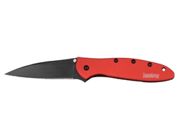 Kershaw Leek 1660RDBLK Red Knife with Black Blade