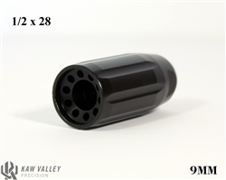 Kaw Valley Precision Linear Comp 9MM 1/2x28 Black Oxide - Sub2000 / AR9