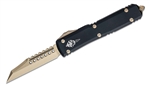 Microtech Ultratech Warhound OTF Auto Knife Black / Bronzed - 3.35" Blade
