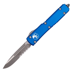Microtech Ultratech S/E OTF Auto Knife Blue / Apocalyptic - 3.35" Blade