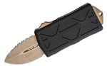 Microtech Exocet D/E OTF Auto Knife Black / Bronze - 1.95" Serrated Blade