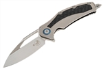Microtech Matrix S/E Folding Knife Satin Titanium / Carbon Fiber - 3.8" Blade