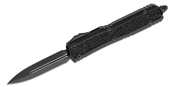 Microtech Makora D/E OTF Auto Knife Black / Black w/ Traction Inlays - 3.3" Blade