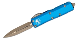 Microtech UTX-85 D/E OTF Auto Knife Blue / Bronze Apocalyptic - 3.1" Blade