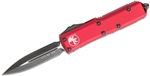 Microtech UTX-85 D/E OTF Auto Knife Red Handle - 3.1" Blade