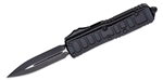 Microtech UTX-85 II Signature Series OTF Auto Knife Black Anodized - 3.1" Blade