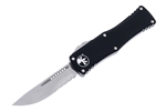 Microtech Hera S/E OTF Auto Knife Black / Stonewash - 3.08" Partial Serrated  Blade