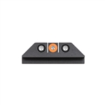 Night Fision Tritium Night Sights for Glock 9mm, .40, and 357 Sig - Square Notch - Orange Front, Black Rear