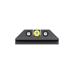 Night Fision Tritium Night Sights for Glock 9mm, .40, and 357 Sig - U Notch - Yellow Front, Black Rear