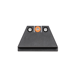 Night Fision Suppressor Height Tritium Night Sights for Glock 9mm, .40, and 357 Sig - Square Notch - Orange Front, Black Rear