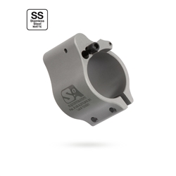 Superlative Arms AR-15 / AR-10 .875" Adjustable Bleed Off Gas Block - Clamp On - Matte Stainless