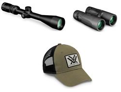 Vortex Copperhead 4-12x44 Riflescope  and Copperhead 10x42 Binocular Bundle w/ Free Hat