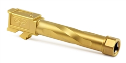 Zaffiri Precision Gold TiN Threaded Barrel for Glock 19 Gen 1-5