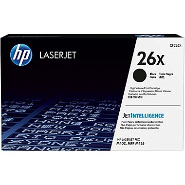 HP 26X LaserJet Pro M402, MFP M426 High Yield Black LaserJet Toner Cartridge