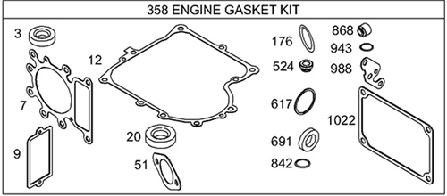 Genuine Briggs & Stratton 495993 Complete Gasket Set