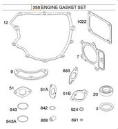 Genuine Briggs & Stratton 699823 Gasket Set