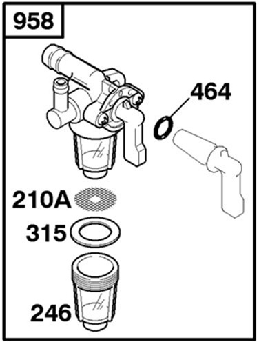 Genuine Briggs & Stratton 715901 Fuel Shut-off Valve