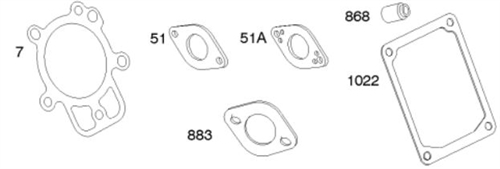 795200 Genuine Briggs & Stratton Valve Gaskets Set