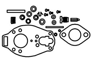 A-MSCK09 Basic Carburetor Kit for Case-IH Tractor 400B and 600B w/Marvel Schebler Carb TSX749