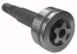 9520 Spindle Shaft replaces AYP 137553 for 44", 46" & 50" DECKS WITH STAR CENTER HOLE