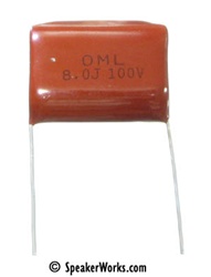 Capacitor Mylar: 8uF, 100V