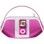 iLive IB109P Pink Portable Music System With iPod® Dock
