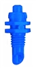 Hexagon Jet Base 10-32 UNF Thread 0.04" Blue