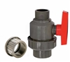 3/4" PVC Single Union Ball Valve - Gray - MPT x Socket/FPT