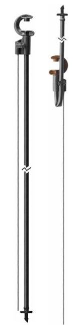 CFd (TM) Wire Stake Assembly with Shut-Off Clip - Black