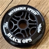 110mm x 85a Black Ops Inline Polyurethane Race Wheel. 4 wheels.