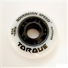 76mm x 85a Torque Polyurethane Outdoor Inline Hockey Wheel. With handy dandy bearing pusher shown.