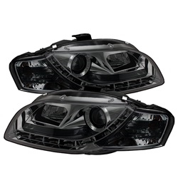 Spyder Auto Audi A4 2006-2008 DRL Projector Headlights (Halogen Model Only) 5033826