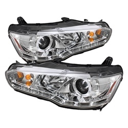 Spyder Auto Mitsubishi Lancer 2008-2014 LED Halo DRL Headlights (Halogen Model Only) 5039385