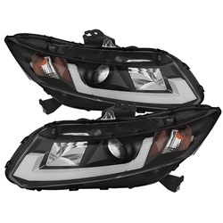 Spyder Auto Honda Civic 2012-2014 Light Bar DRL Projector Headlights 5076519