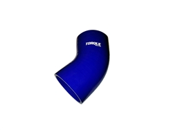 Torque Solution 45 Degree Silicone Elbow: 3" Blue Universal