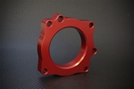 Torque Solution Throttle Body Spacer (Red): Dodge Challenger R/T / SRT8 2011-2012 V8-5.7/6.4L