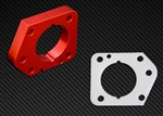 Torque Solution Throttle Body Spacer (Red): Honda Civic LX,EX,DX 2006-2011