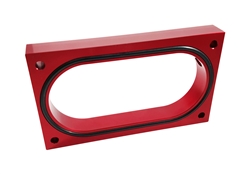Torque Solution Throttle Body Spacer (Red): Ford Mustang GT 4.6L 2005-2010