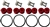Torque Solution Billet Bumper Quick Release Kit Combo (Red): Universal