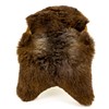 Thick Cushy Brown w Gray Highlights Brown Sheepskin