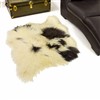 Ivory White w Dark Spots Double Side-Side Big Rugs Sheepskin