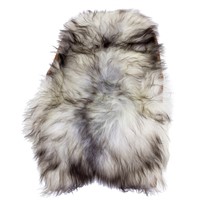 White Gray Black Mix Icelandic Icelandic Sheepskin