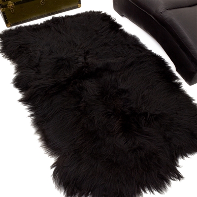 Black Quad Icelandic Rug Big Rugs Sheepskin