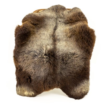 Dark Brown with Gray Highlights Gray Sheepskin